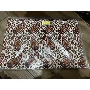 Longaberger Baskets Fabric PLACEMATS Chelsea Paisley NEW Set of 2 Thanksgiving‎